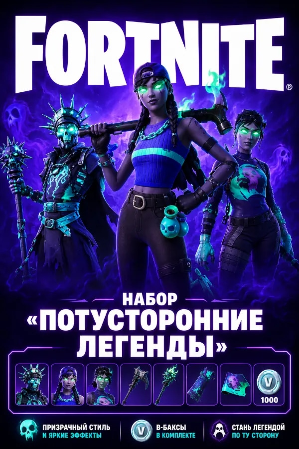 💜 FORTNITE НАБОР «ПОТУСТОРОННИЕ ЛЕГЕНДЫ» | ⚡ EPIC GAMES | ❤️ ТУРЦИЯ | 💎 СМЕНА РЕГИОНА | ⚡ БЫСТРО