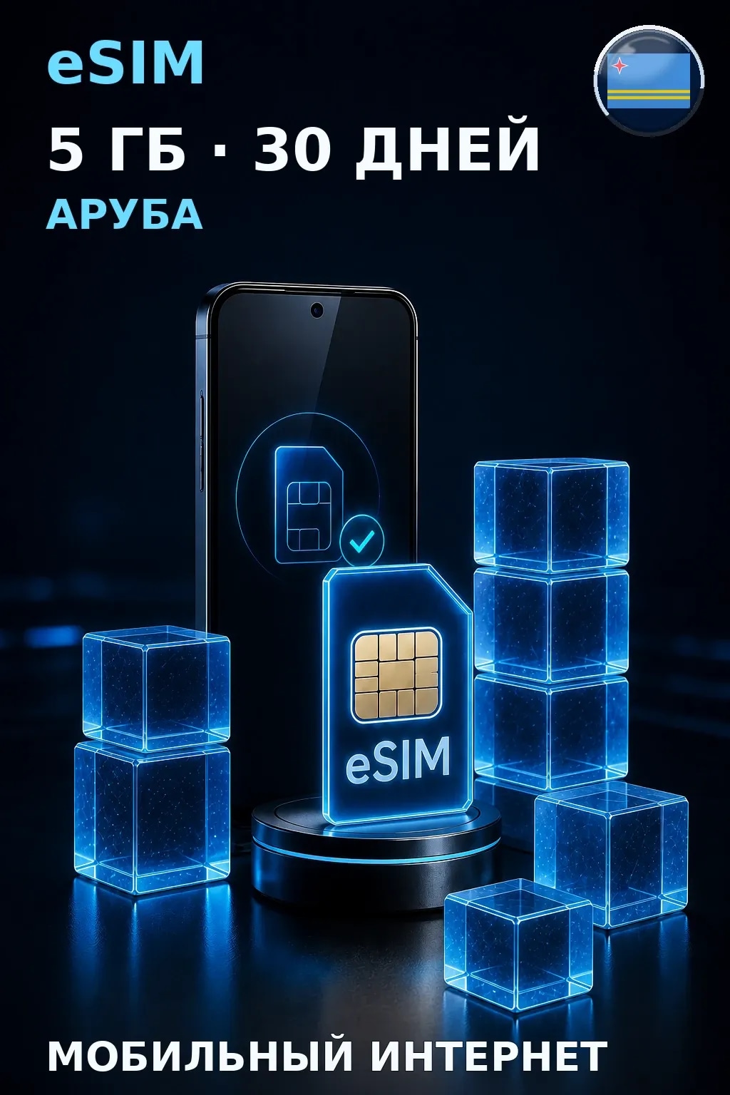 eSIM Аруба — 5 ГБ, 30 дней — интернет